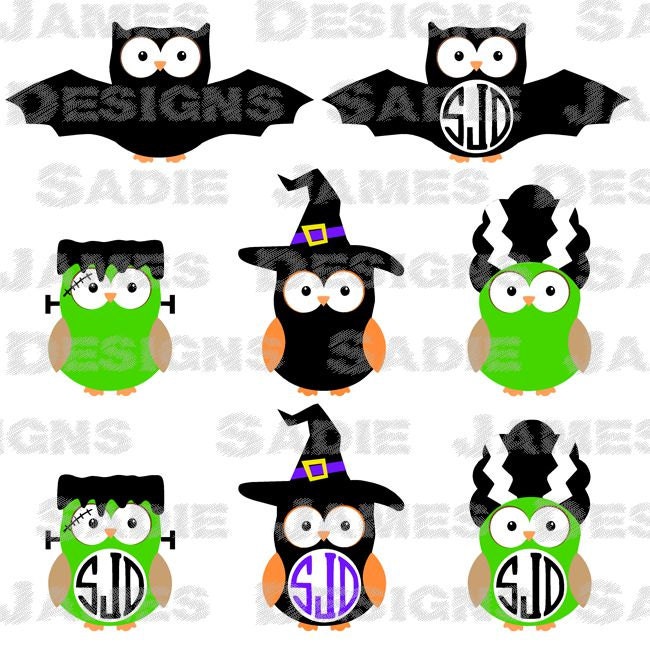 Download Halloween Owls SVG and Silhouette Studio cutting file Instant
