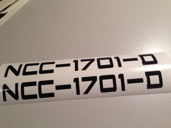 NCC 1701 D vinyl decals by RockyDecals on Etsy