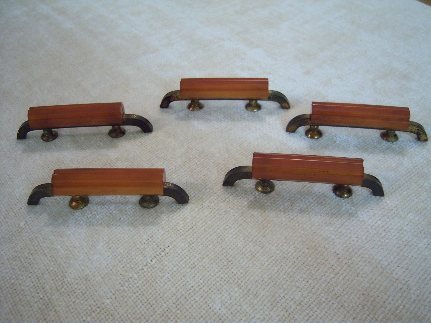 Vintage Bakelite And Metal Drawer Pulls 1940 S Furniture Cabinet