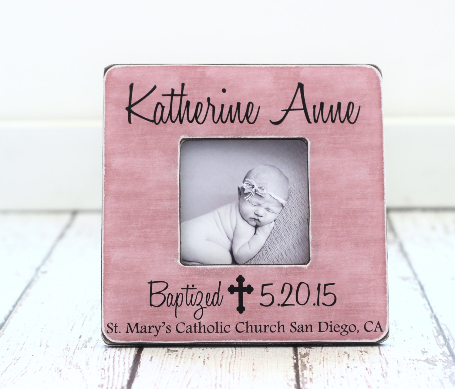 Baptism Gift Personalized Picture Frame Godchild Godson