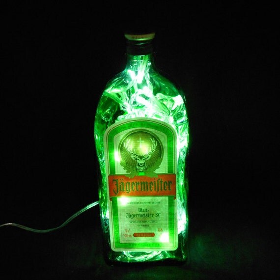 jagermeister bottle light by heartofglassuk on etsy jagermeister bottle light by heartofglassuk on etsy