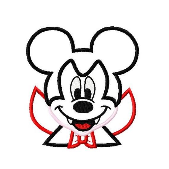 Character inspired mouse vampire boy embroidery applique Character inspired mouse vampire boy embroidery applique