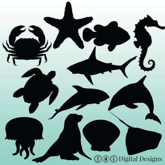 12-sea-animal-silhouettes-digital-clipart-images-clipart