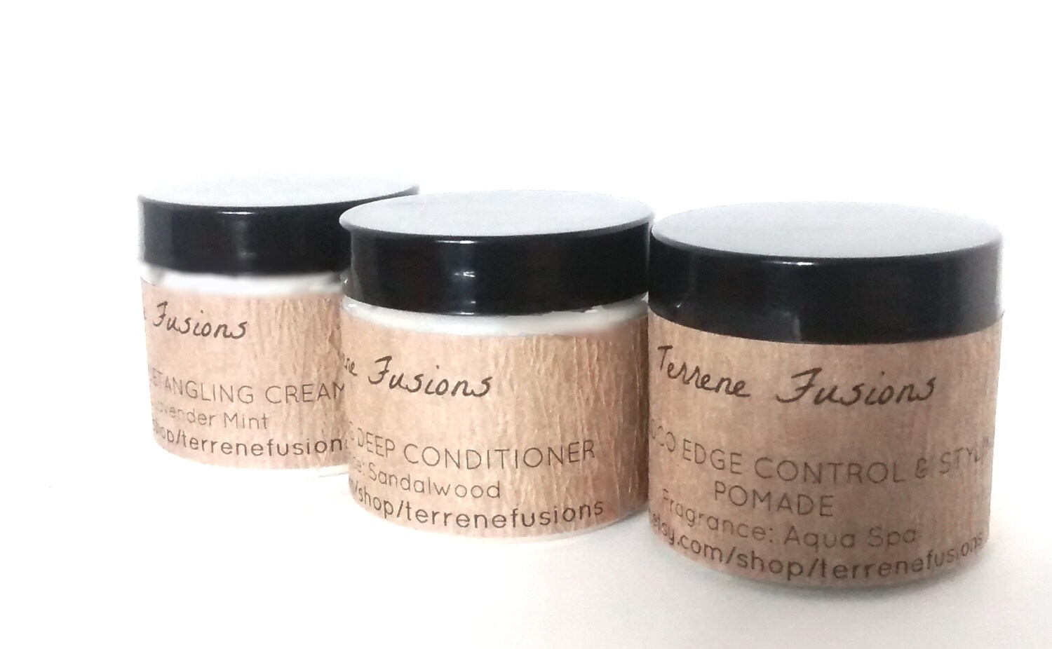 SAMPLE PACK Detangling Cream Hair Lotion Deep by TerreneFusions