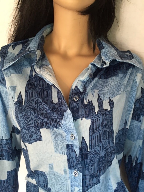 blue 70s shirt