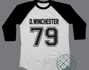 Dean Supernatural shirt baseball tee raglan tshirt unisex size S - L