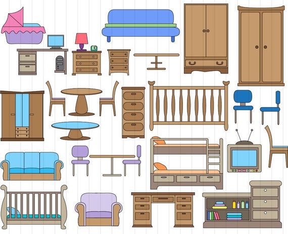 Furniture Clipart-Digital Clip Art Graphics for