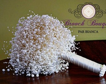 Pearls brooch bouquet, Pearl bouquet, Brooch bouquet, Pearl, Pearl wedding bouquet, Snowflake bouquet, Jeweled bouquet, Fake flowers bouquet