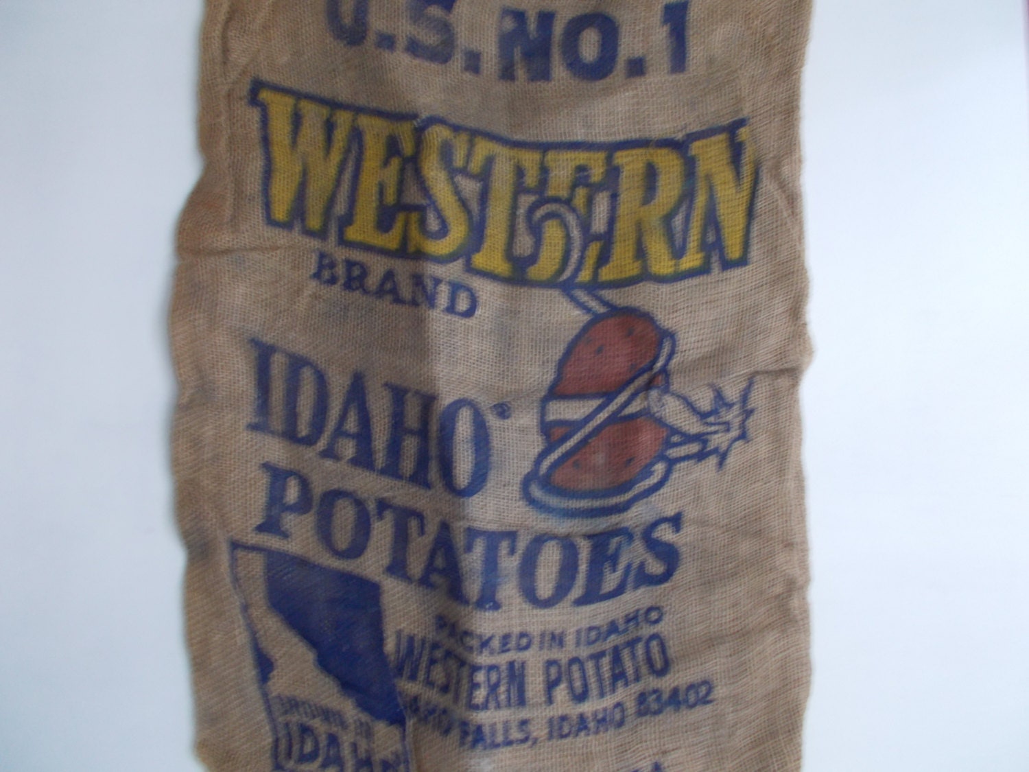 Vintage Burlap Potato Sack by BackInTimeTrinkets on Etsy