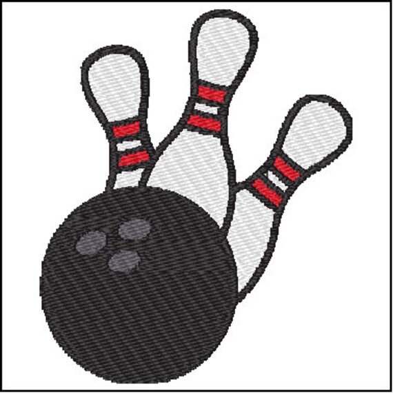 Bowling embroidery design