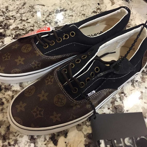 Items similar to Louis Vuitton Hand customized Vans Era Shoes SIZE US9.5 on Etsy