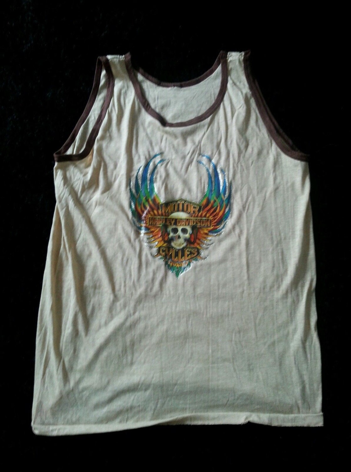 Vintage Men's Harley Davidson Muscle Tank Top Biker Soft