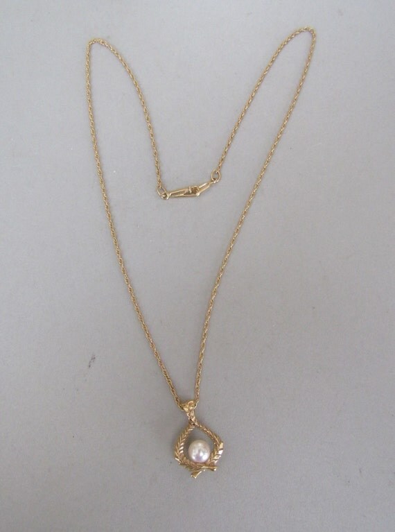 James Avery 14k Yellow Gold Pearl Necklace Pendant Retired