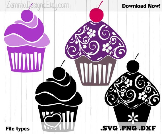 Download Cupcake svg - flourish bundle file types. .DXF .SVG, .PNG ...