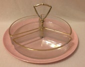 Vintage 1950s Daileyware Pink Melamine Divided Serving Tray by Home Decorators Inc.