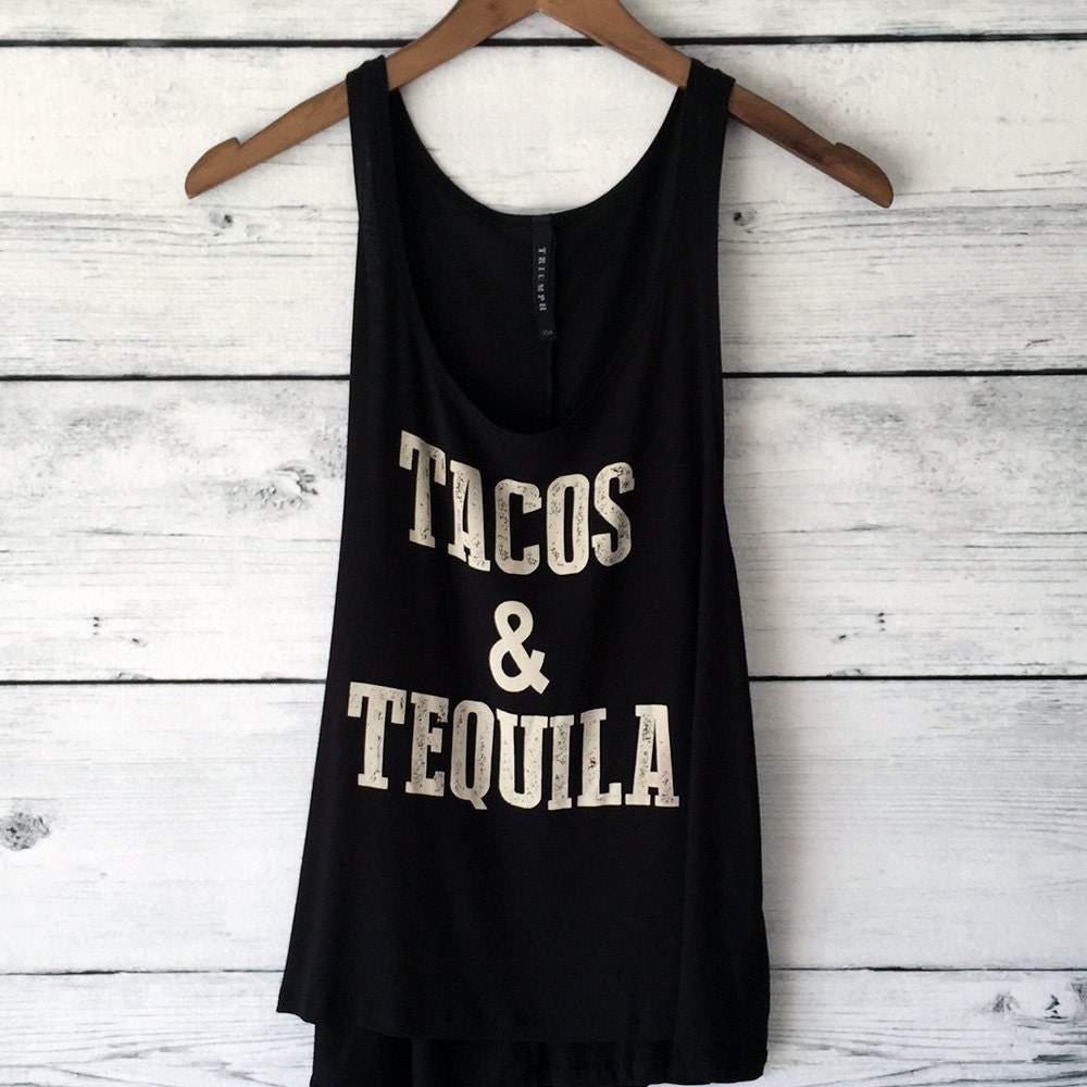 SALE Tacos and Tequila Tank Top Shirt in Black for by plumusa