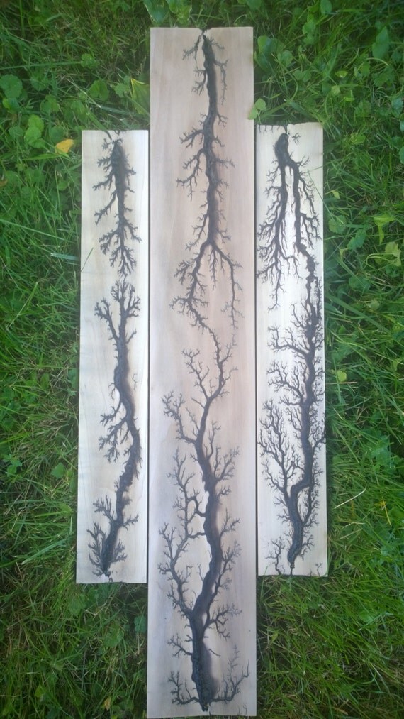 Staggered 3 Long Panel High Voltage Wood Burning