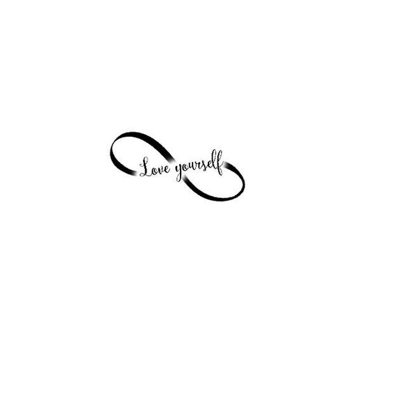 Items similar to 4 Love Yourself Infinity Temporary Tattoo, various ...