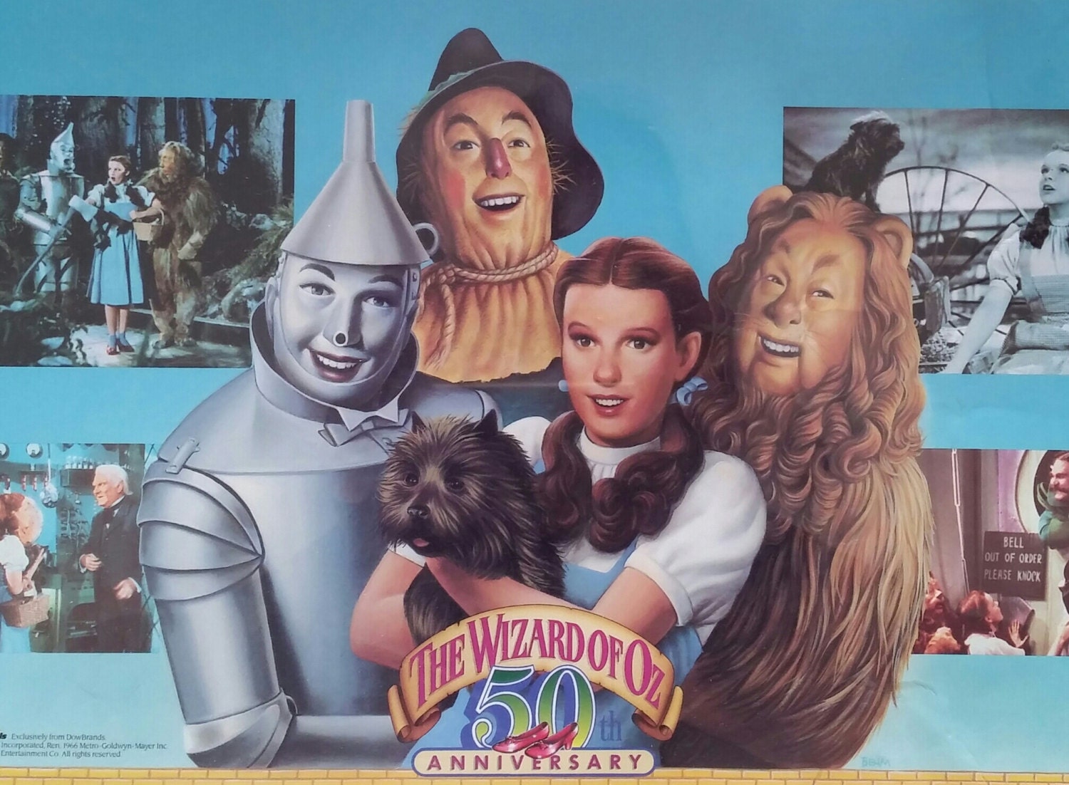 Framed Vintage Wizard Of Oz 50th Anniversary Commemorative