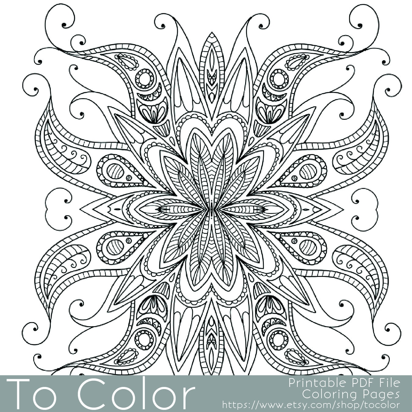 Intricate Printable Coloring Pages for Adults Gel Pens