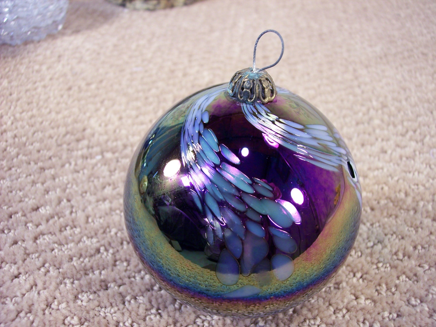 Hand Blown Glass Ball Christmas Ornament