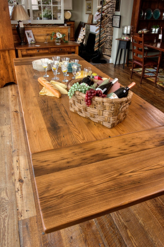 Items similar to Antique Wormy Chestnut Farm Table on Etsy