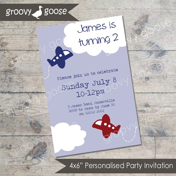 Flying High Party kids party invitation DIY Printable