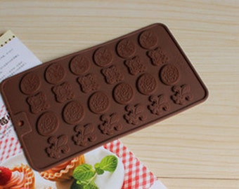 24 hole leaves silicone mold, fondant cake, chocolate, handmade soap mold, bakeware, pudding mold, jelly mold