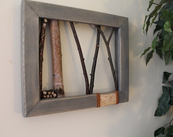 Items similar to natural white birch forest wall art - birch branch ...