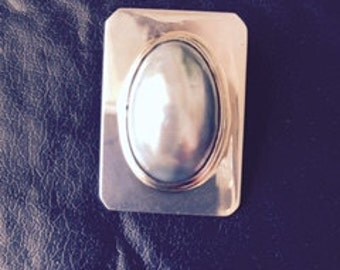 Sterling silver and pearl pin/Pendant