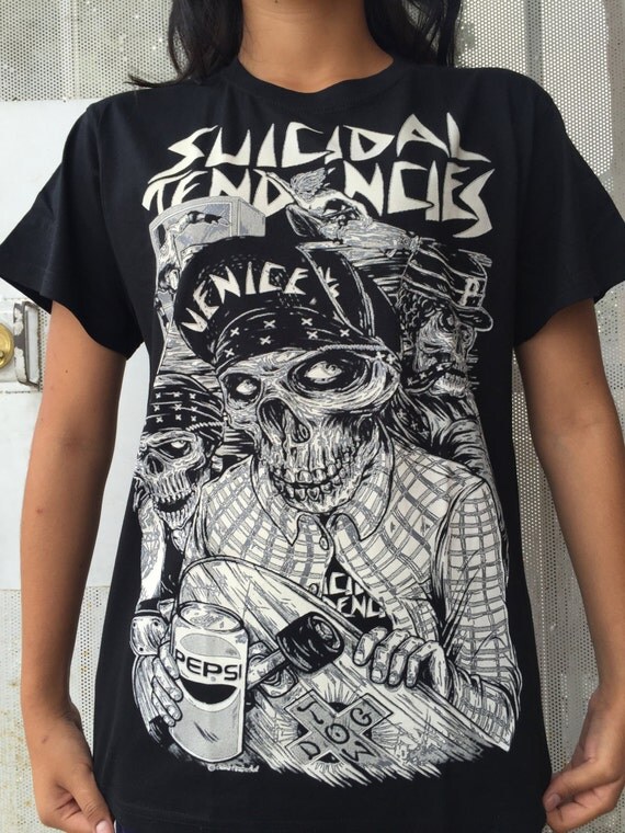 suicidal tendencies button up shirt