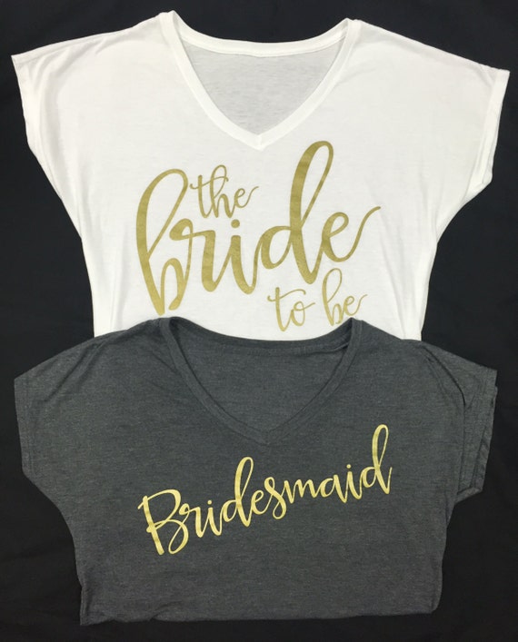 Bridal Party Shirts SetBride to Be by AnythingGoesWeddings on Etsy