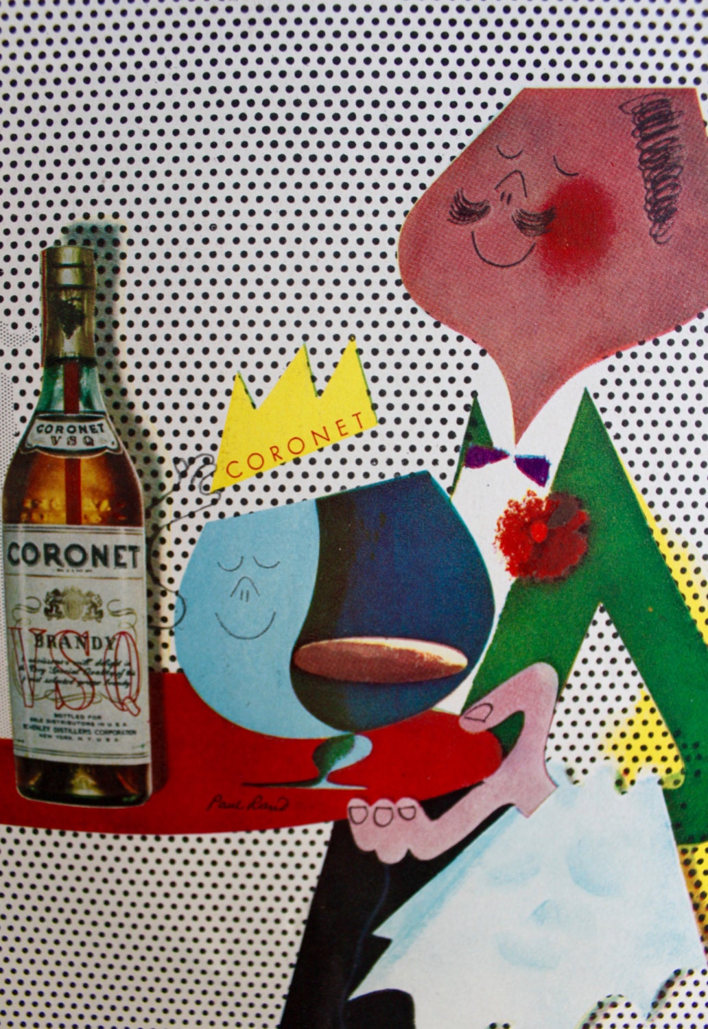 Vintage 1943 Brandy & Soda Liquor Advertisement Mad