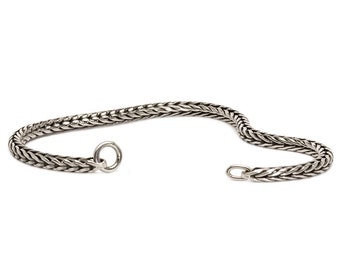 Authentic "Trollbeads" Sterling Silver Bracelet without lock (~5-1/2", 14mm)