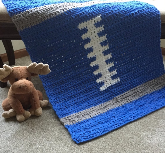 Crochet Football Baby Blanket