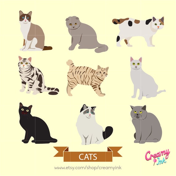 cat clip art etsy - photo #48