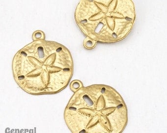 12mm Raw Brass Sand Dollar (12 Pcs) #3758