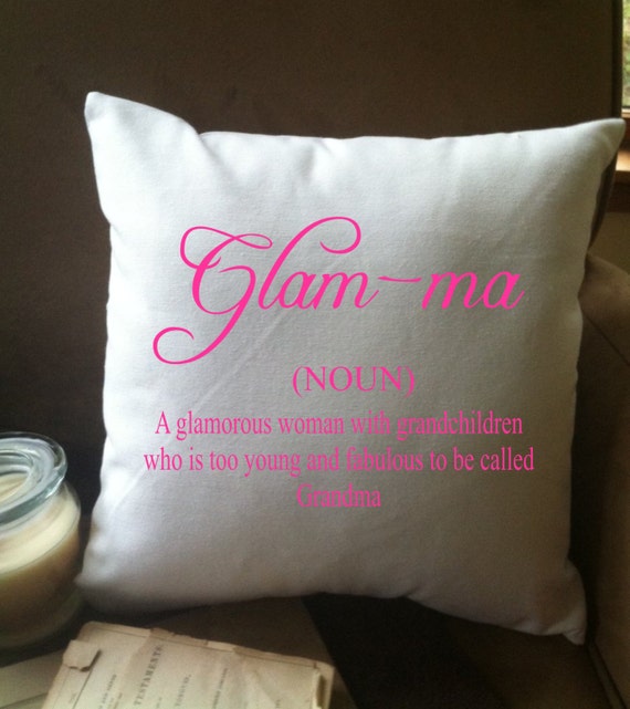 glamma definition funny throw pillow cover by MinnieandMaude
