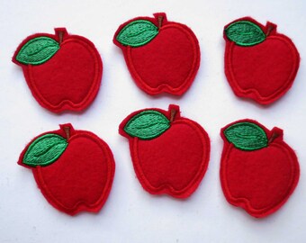 Apple Felt Embroidered Felt Appliques - Feltie - Apple Feltie - 244