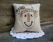 Hand Stitched Fall Scarecrow Pillow Tuck