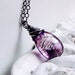 Moss Amethyst Necklace, wire wrapped amethyst solitaire, oxidized sterling silver, February Birthstone, Super seven, Gemstone necklace