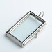6 Glass Locket Pendants, small hinged rectangle, G2329.79