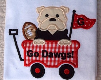 Georgia Bulldog UGA Bulldawg Game Day Spirit short Sleeved Onesie or Tshirt