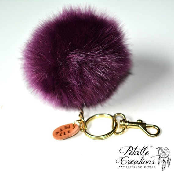 look pom new pom keychain fake charm, pom fur chain, fur pom faux pom purse fur key pom, women's