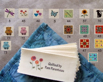 Personalized Quilting Labels-Large size-1.5" x 3.5"-16 Designs to Choose From