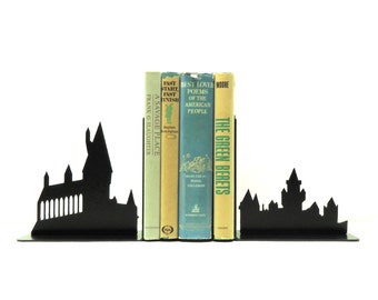 Wizard School Metal Art Bookends - Free USA Shipping