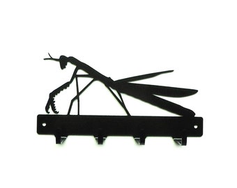 Praying Mantis Metal Art Key Rack - Free USA Shipping