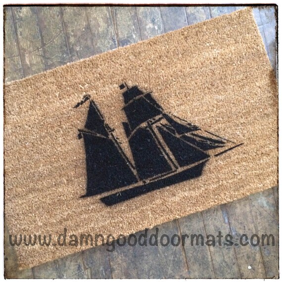 Items similar to Pirate Ship doormat Clipper ship door mat on Etsy