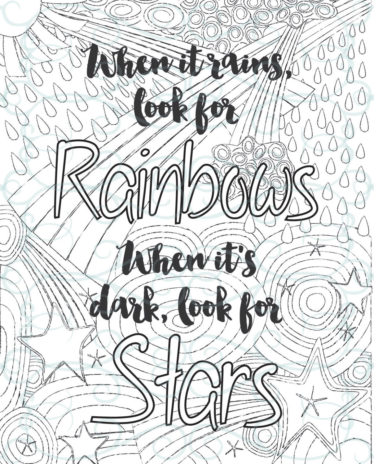 Free inspirational quote adult coloring book image from LiltKids.com