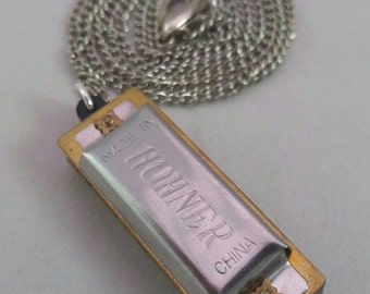 Mini Harmonica Necklace | Functional | Layering Necklace 30"